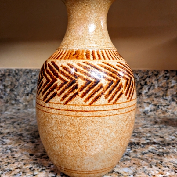Vintage Pottery Craft USA Vase By Robert Maxwell - Exc Cond - Geometric … - Picture 2 of 5
